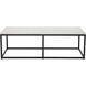 Ellery 60 X 30 inch White / Matte Black Coffee Table